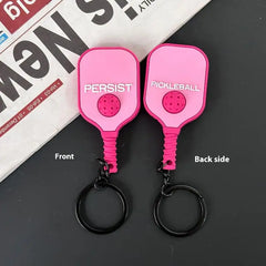Mini Racket Keychain with Bottle Opener – Zinc Alloy Multifunctional Pendant for Everyday Use
