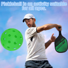 Pickleball Set of 2 Rackets & 4 Balls & Storage Bag.