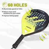 Hikeen Premium Padel Racket – Carbon Glass Fiber, EVA Foam Core, Balanced Performance Design