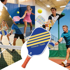 Pickleball Paddle Set, 2 x Paddles, 4 x Balls, Storage Bag.