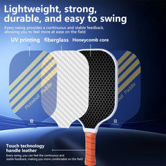 Pickleball Paddle Set, 2 x Paddles, 4 x Balls, Storage Bag.