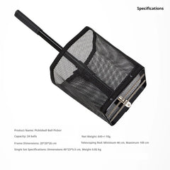 Pickleball Pick Up Basket Lightweight
