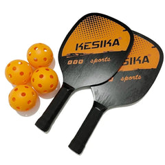 Wooden Pickleball Paddle Set with Balls