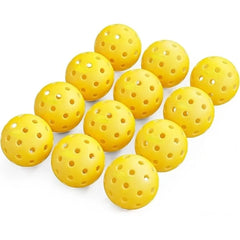 Indoor Pickleball Balls (12 Pack) – 74mm 40 Hole Precision Training Balls