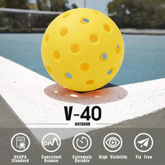 Indoor Pickleball Balls (12 Pack) – 74mm 40 Hole Precision Training Balls