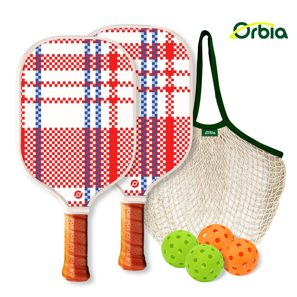 Orbia Pickleball Set – 2 Paddles & 4 Outdoor Balls, Durable Surface
