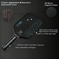 OUZEY 3K Carbon Fiber Pickleball Paddle – Pro Tournament Racket with Foam Core